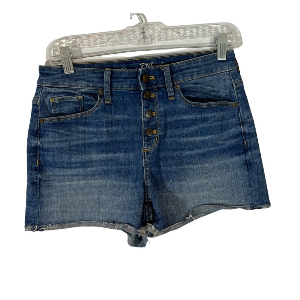 Universal Thread Women's High Rise Midi Denim Shorts with Stretch - Size 6